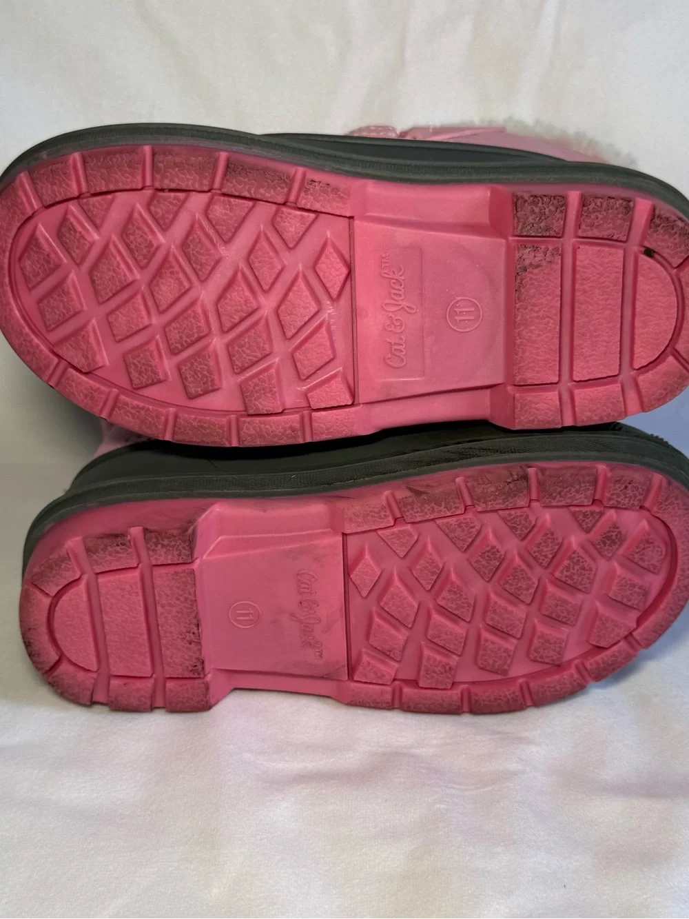 Cat & Jack Pink and Gray Girls' Insulated Snow Boots